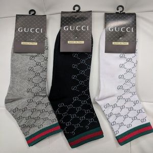 3 Pairs of Gucci Designer Pattern Socks